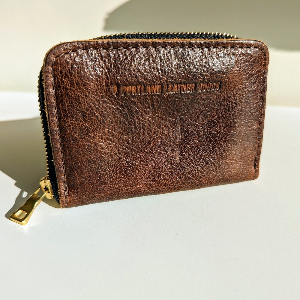 Portland Leather Small Zip Wallet Badlands